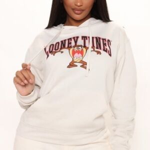 Warner Bros. Looney Tunes Taz Nude Hoodie Sweater Size XL